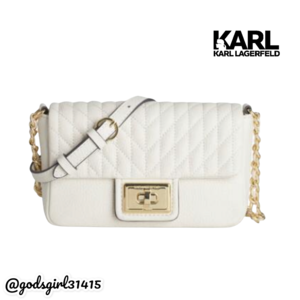*FINAL PRICE* NWT Karl Lagerfeld Large Agyness Quilted Leather Crossbody $248